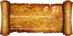 Obernauer Zsigmond névjegykártya