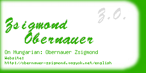 zsigmond obernauer business card